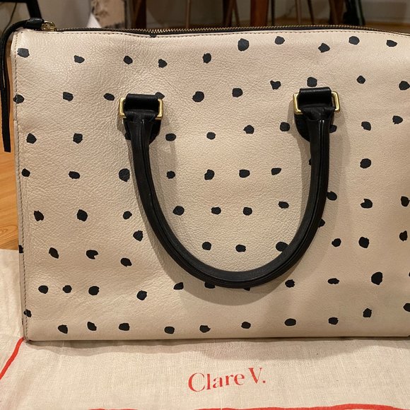 Clare V. Sandrine Polka Dot Bag